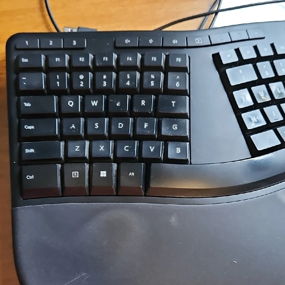 Microsoft Black Ergonomic Keyboard